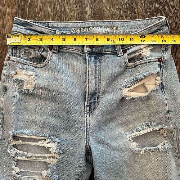 American Eagle Distressed Denim Women’s Mom Jeans Size 4 - Picture 4 of 12